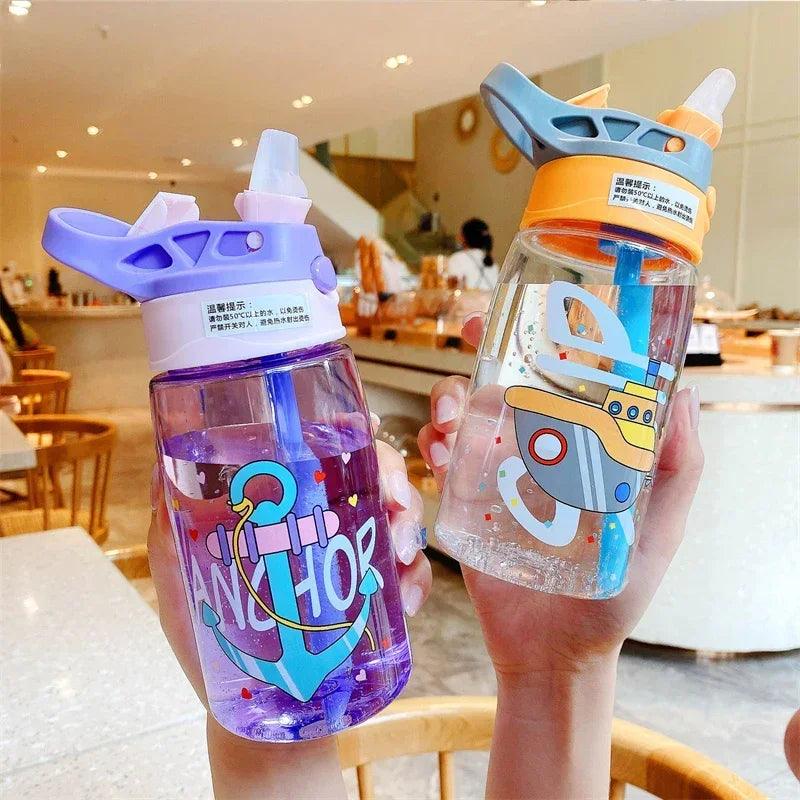 Adorable Cartoon Sippy Cup for Kids: Leakproof, Portable, and Perfect for Outdoor Adventures! - Aqua Accent 