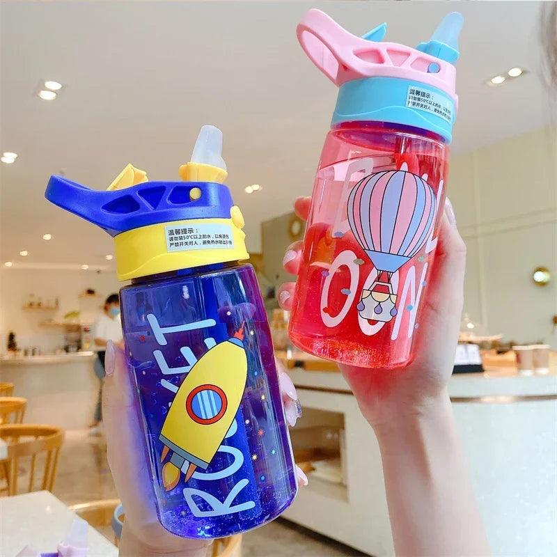 Adorable Cartoon Sippy Cup for Kids: Leakproof, Portable, and Perfect for Outdoor Adventures! - Aqua Accent 